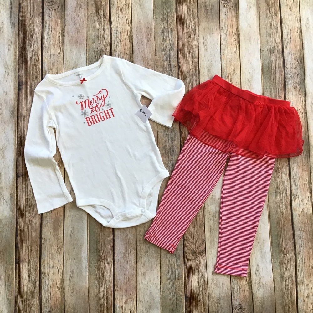 NWT Carter’s Merry and Bright Tutu Set